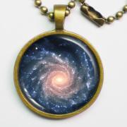 Spiral Galaxy Necklace - Grand Spiral Galaxy NGC 1232 - Galaxy Series